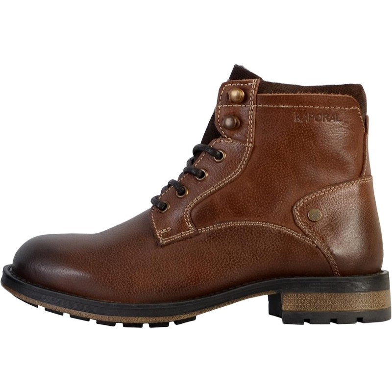 Bottines en Cuir Marron Kaporal