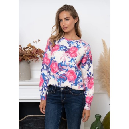 top imprimé floral coloré