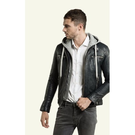 BLouson cuir Serge Pariente