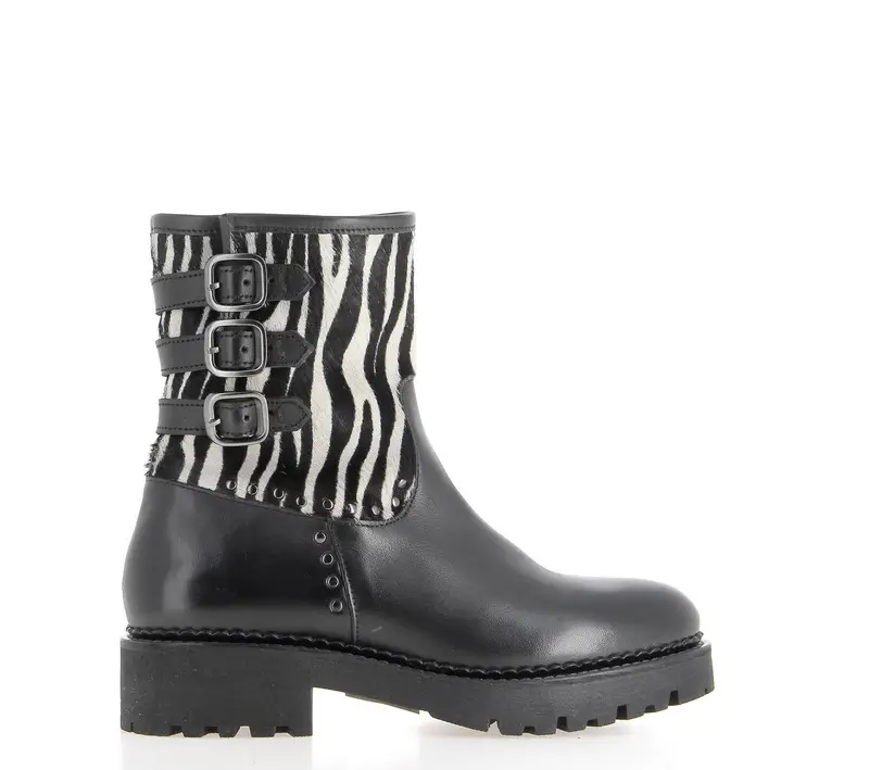 ANILINE PRETO-PONY ZEBRA NOIR