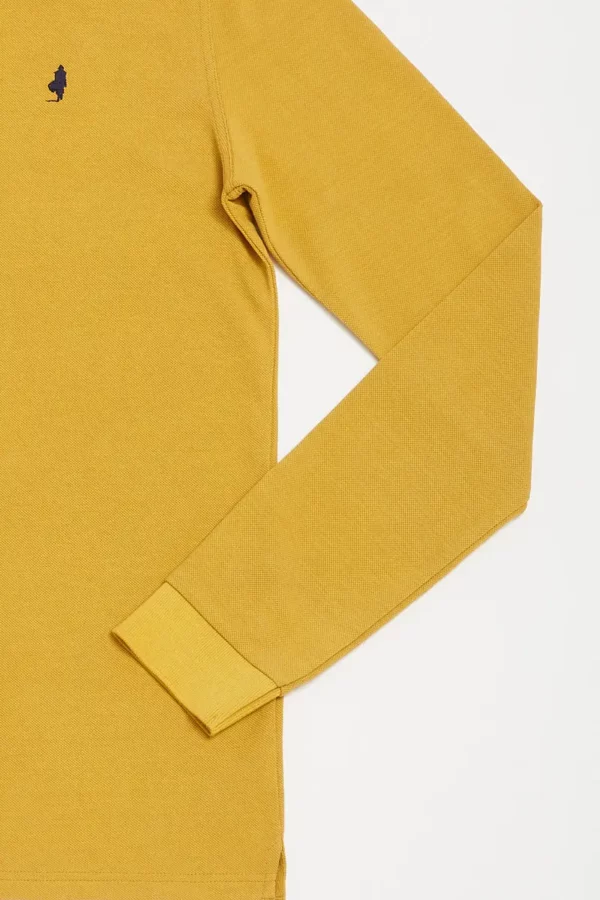 Polo uni manches longues Camel - MCS – Image 2