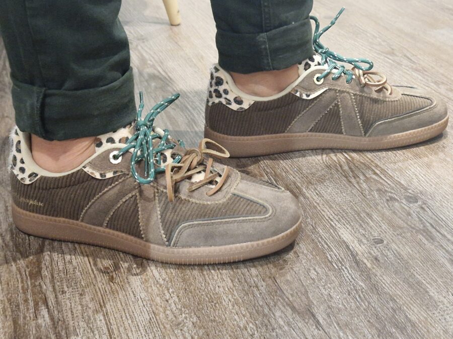 ELITE CLASSIC BROWN CORDUROY/LEOPARD – Image 2