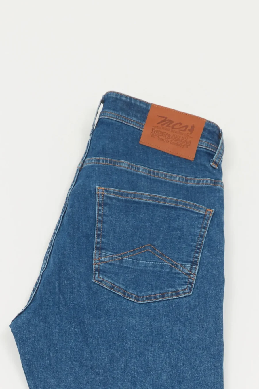 Jean regular tapered stone washed Bleu - MCS – Image 4