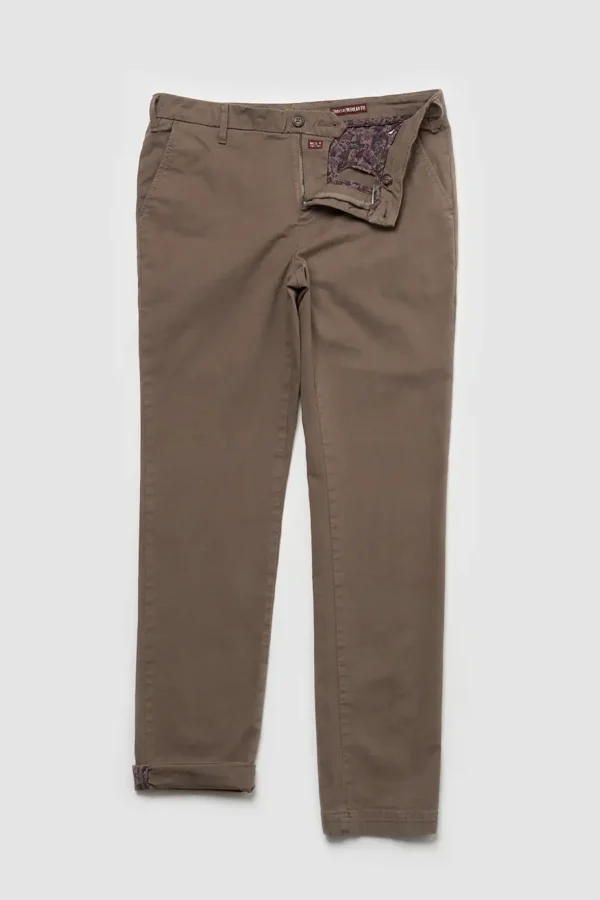 Pantalon chino gabardine Marron clair - MCS