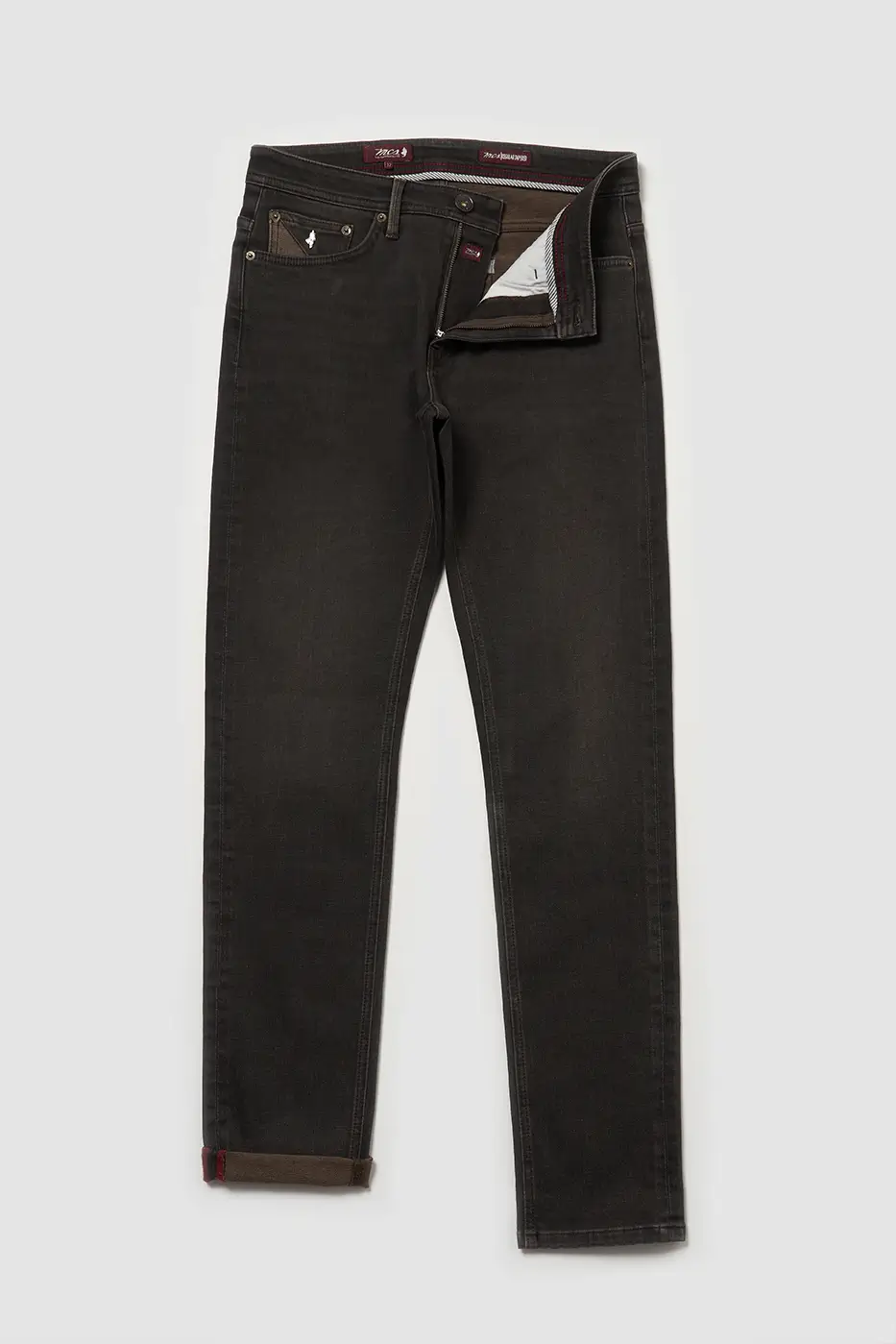 Jean stretch regular tapered coloré Chocolat – MCS