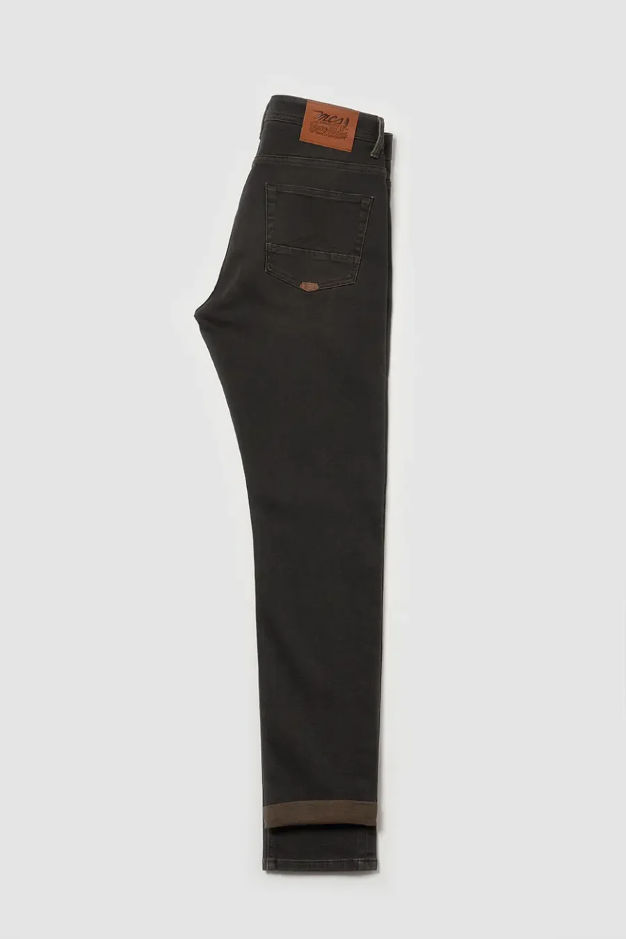 Jean stretch regular tapered coloré Chocolat - MCS – Image 3