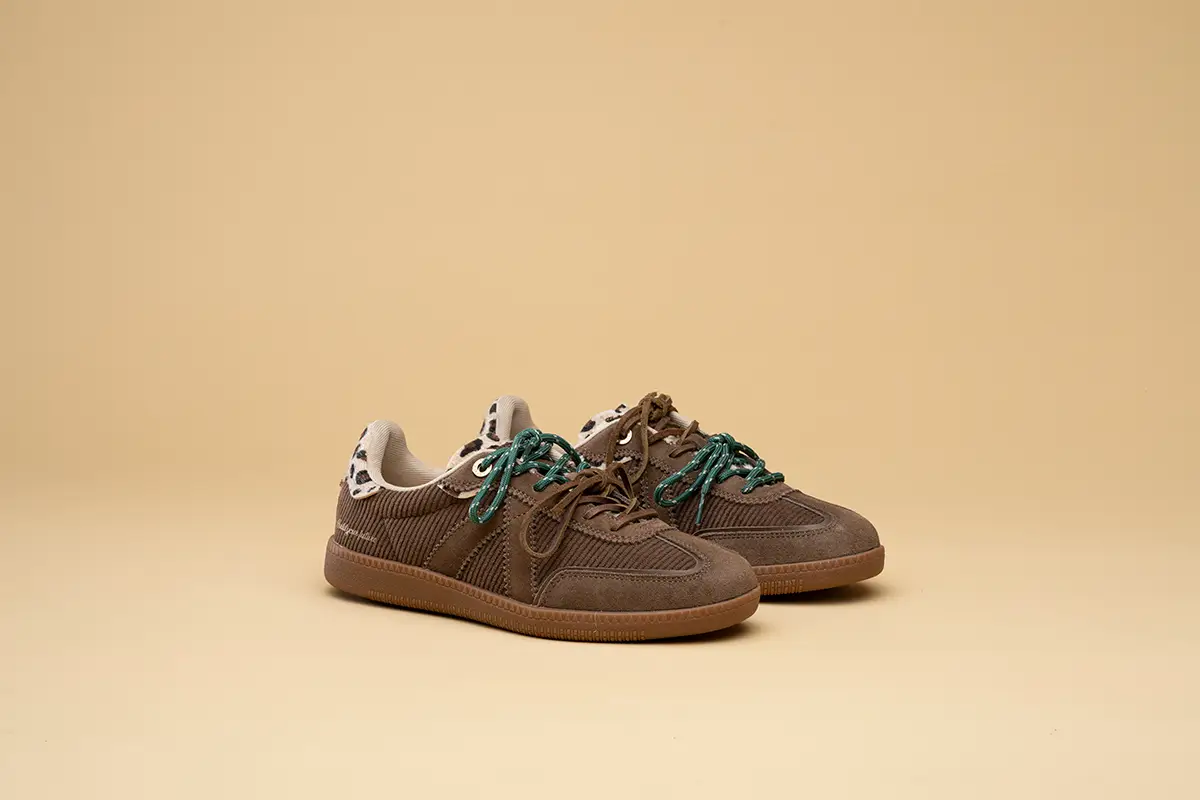 ELITE CLASSIC BROWN CORDUROY/LEOPARD