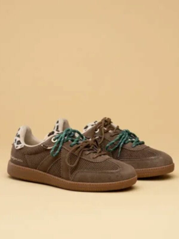 ELITE CLASSIC BROWN CORDUROY/LEOPARD