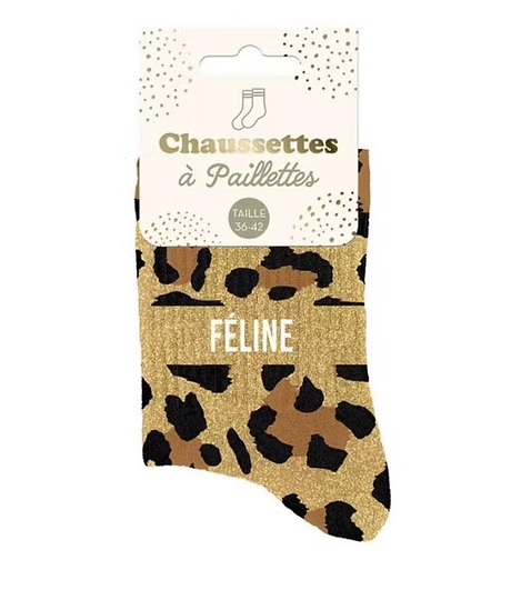Chaussettes à Motif Féline