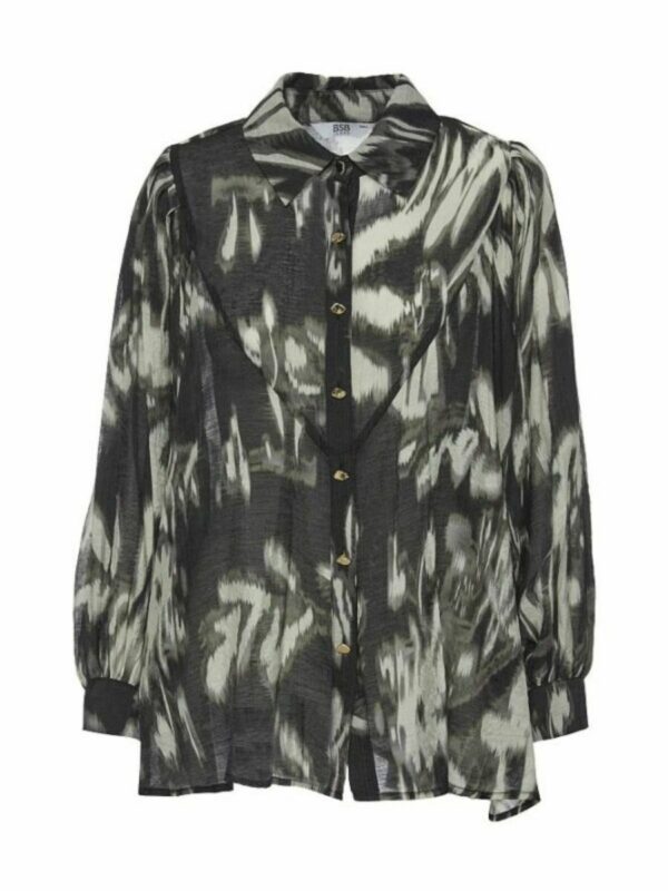 Blouse Femme imprimé noir BSB