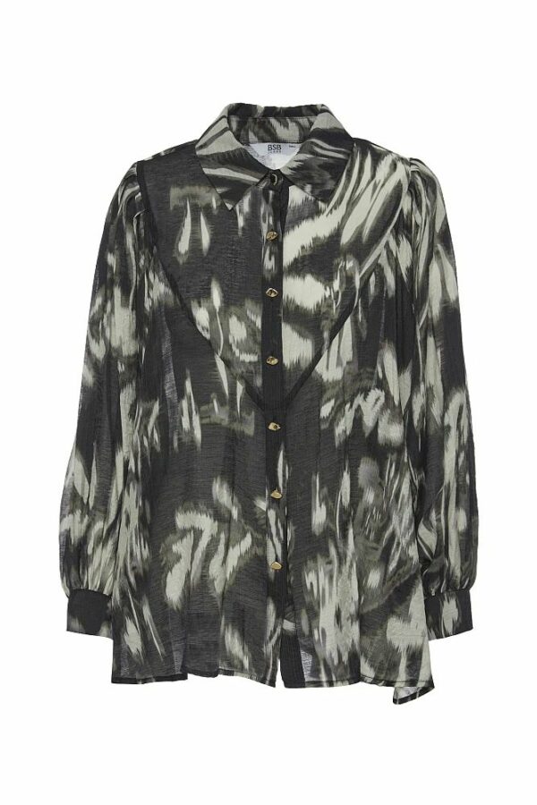 Blouse Femme imprimé noir BSB