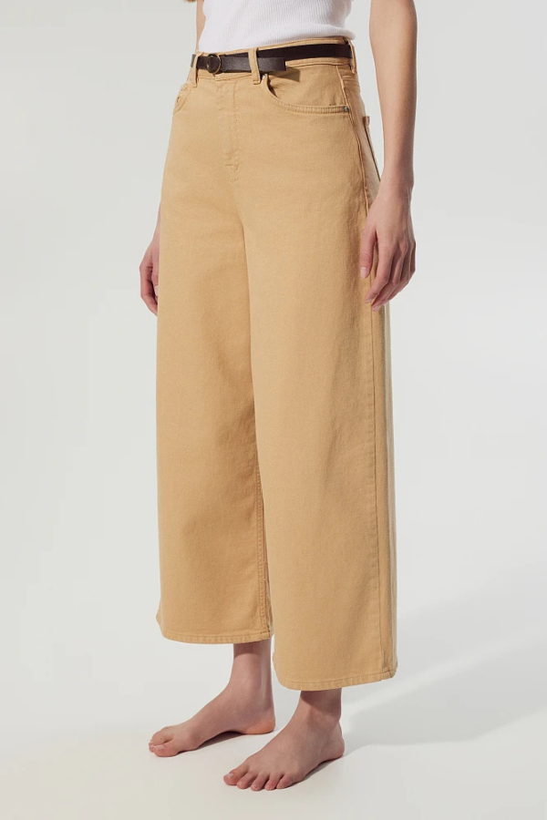 Pantalon 7/8 femme denim sable BSB