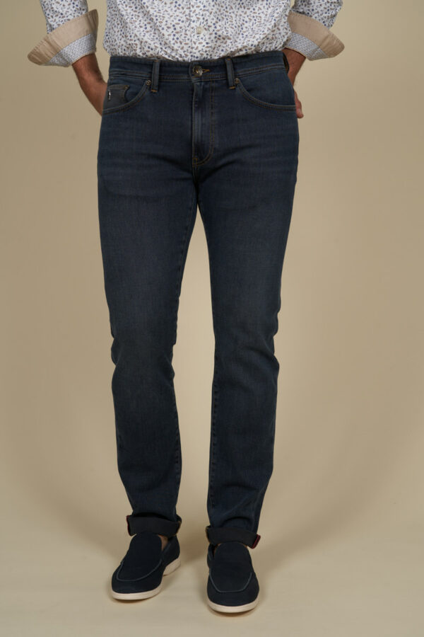 Jean regular tapered fin stretch Bleu jean MCS