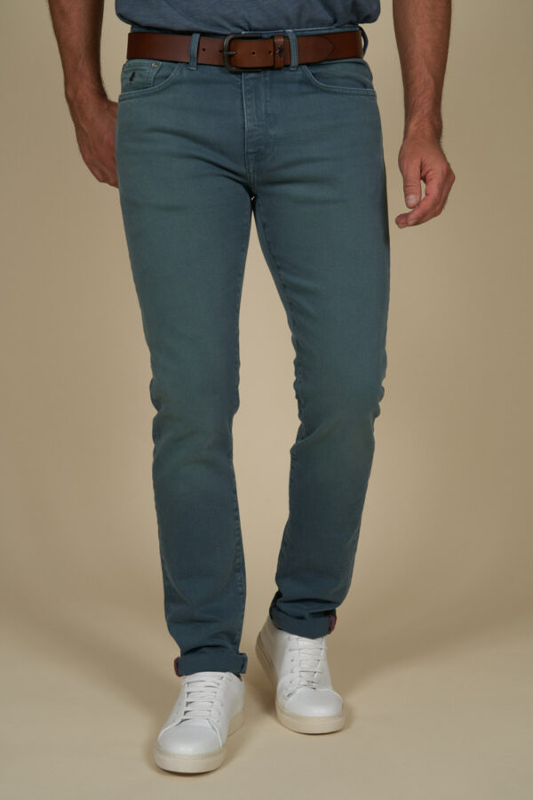 Jean Homme regular tapered stretch bleu pétrole MCS