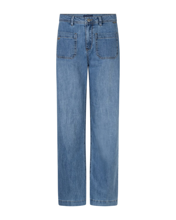 Wide Leg Red Button Colette Frontpatchpockets