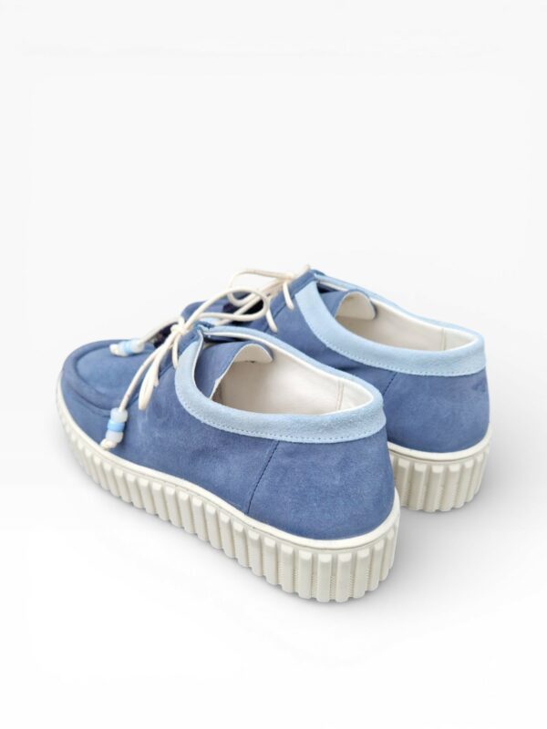 Baskets femme bleu Amathay Coco et Abricot – Image 3