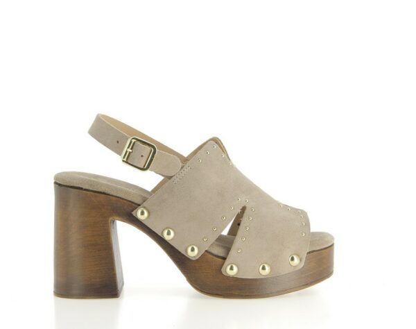 Sandales à talon Coco et Abricot CAROLLES TAUPE