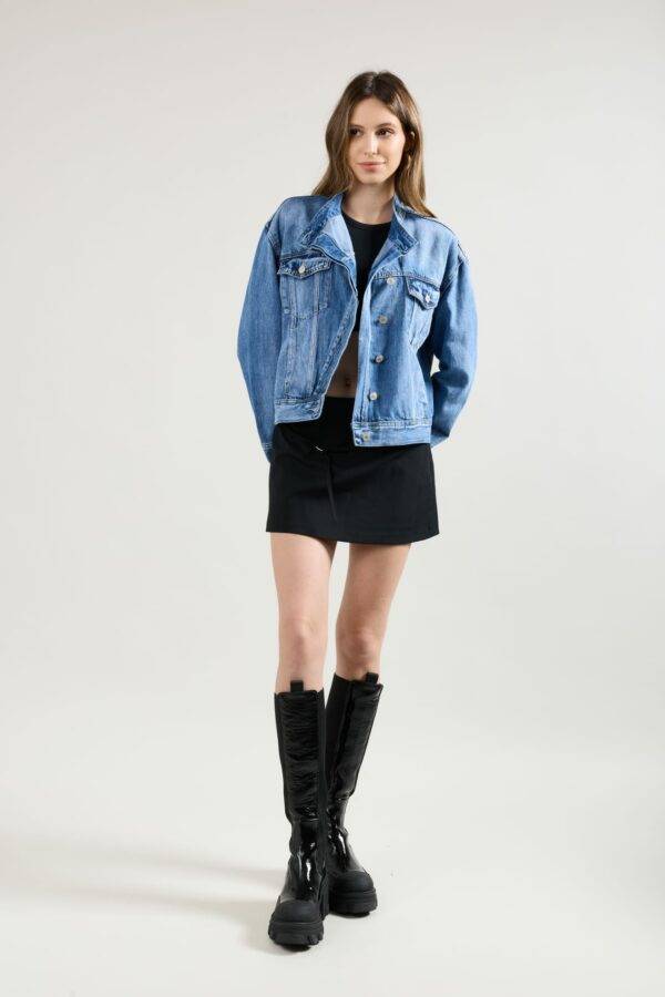 Veste en Jean Bleu asymétrique Place du jour