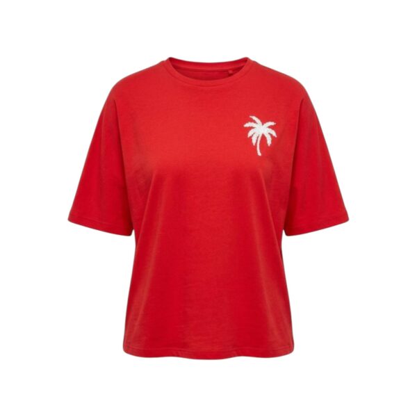 T-shirt Palmier  100% coton LILI SIDONIO ROUGE