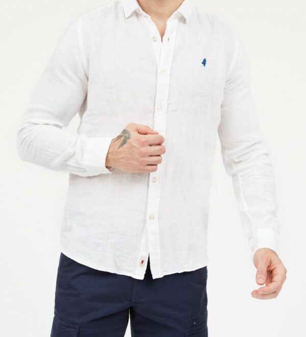 Chemise en lin Blanc MCS