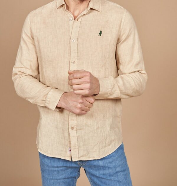 Chemise en lin Beige MCS