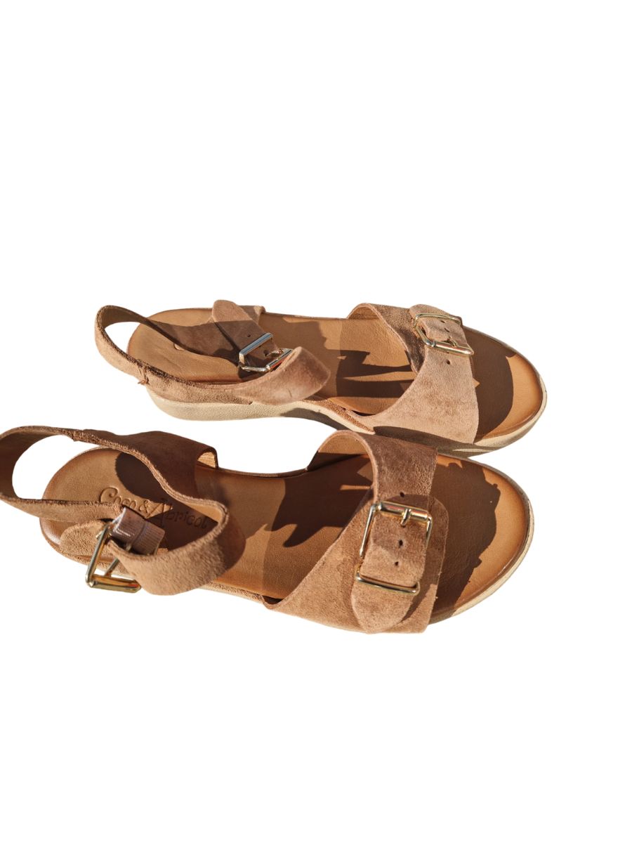 Sandales compensées Maillemort noisette Coco et Abricot – Image 2