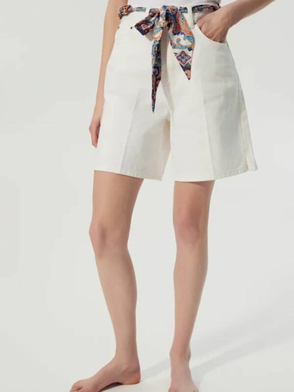 Bermuda denim blanc BSB