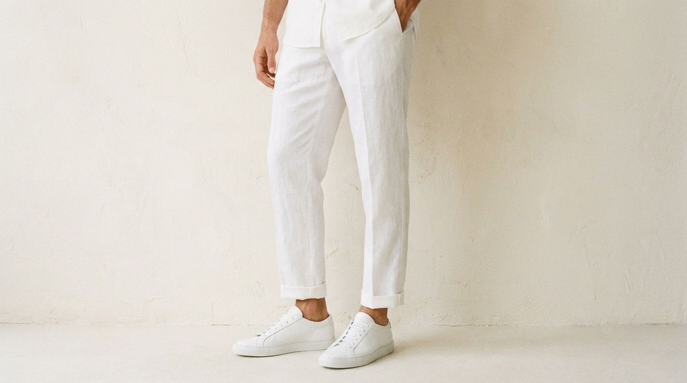 Selon l’occasion — chaussure et pantalon en lin
