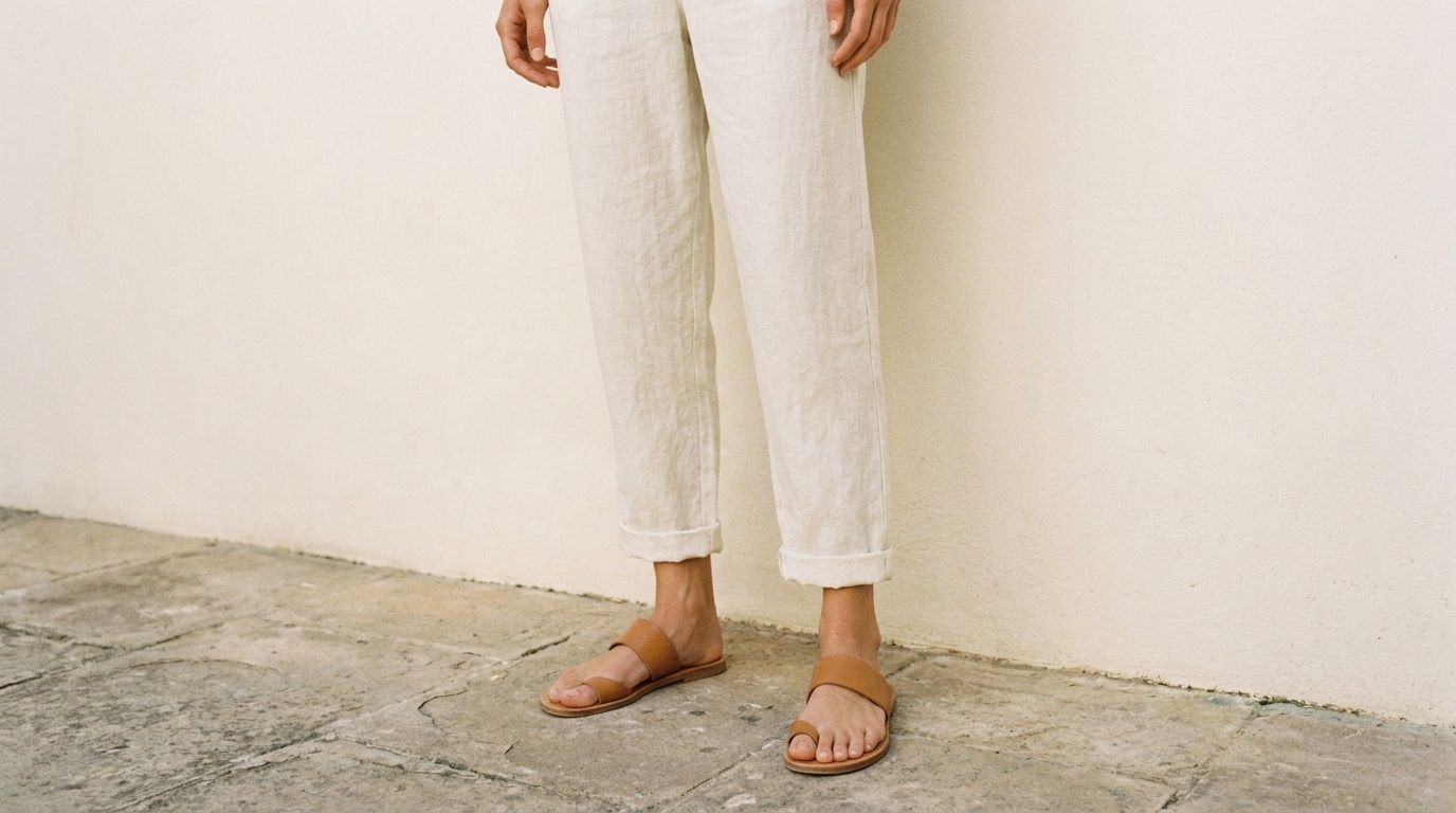 Et pour un pantalon en lin femme ? — chaussure et pantalon en lin