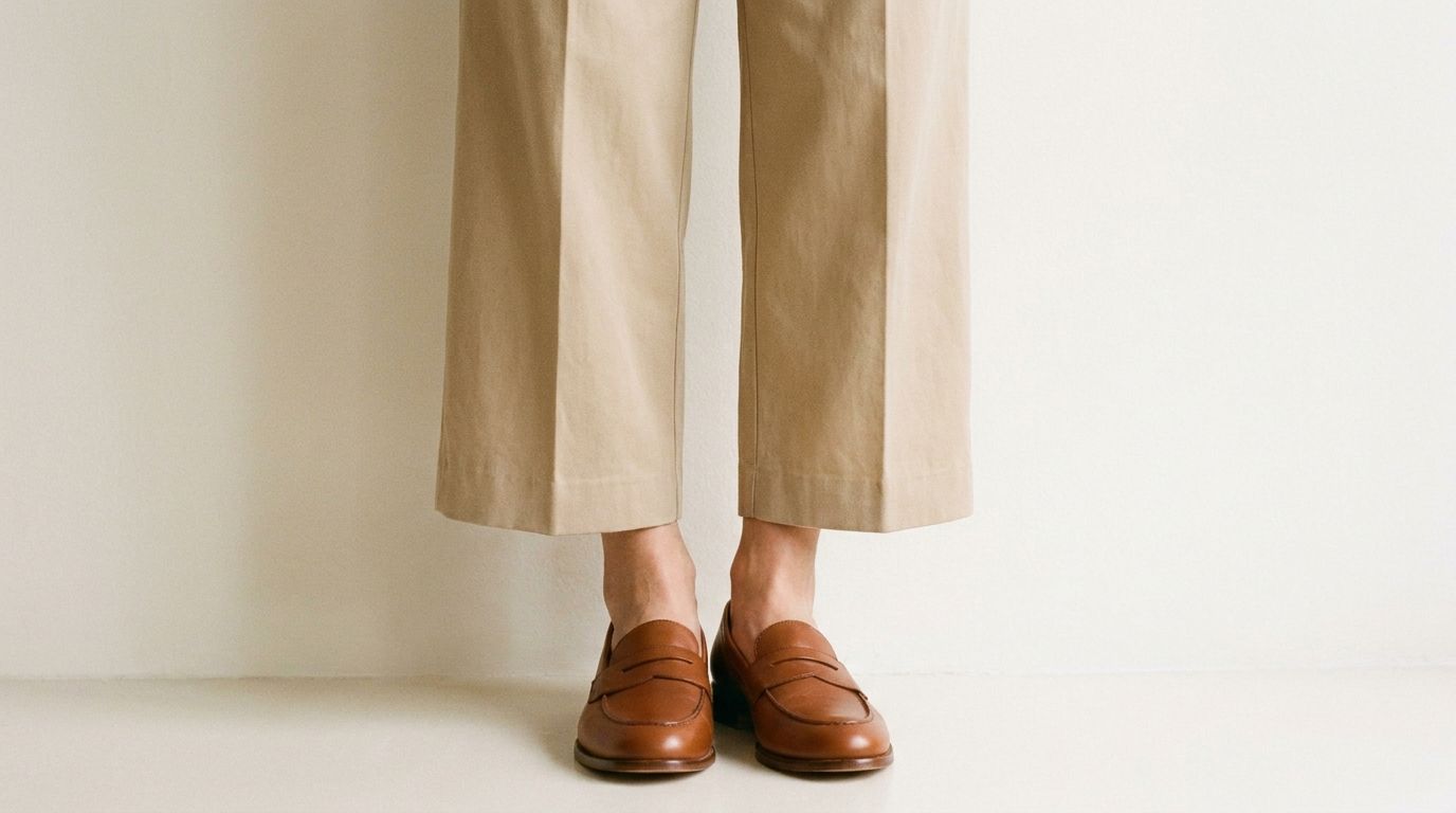 Mocassins et sandales — pantalon large