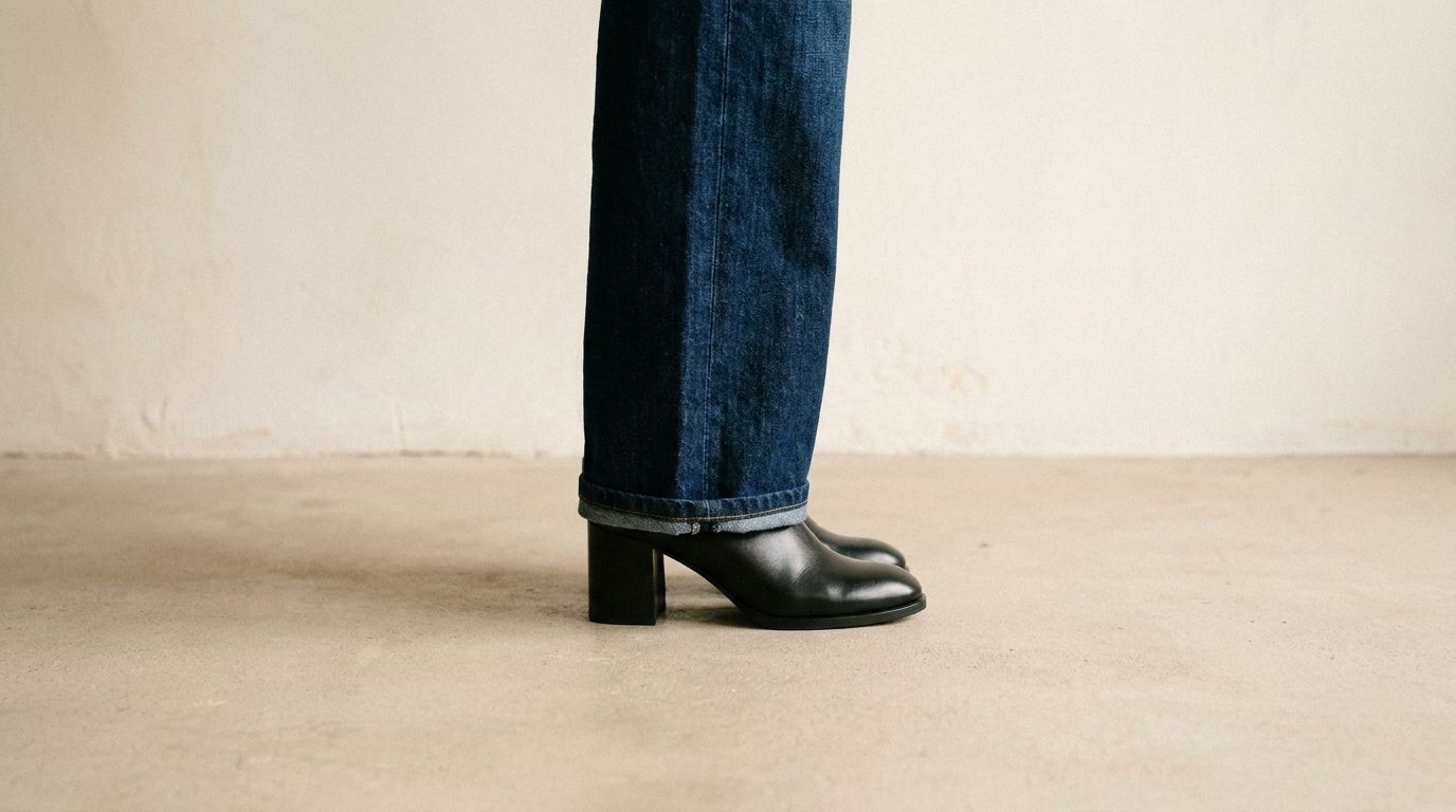 Quelles chaussures avec un jean large — jean large