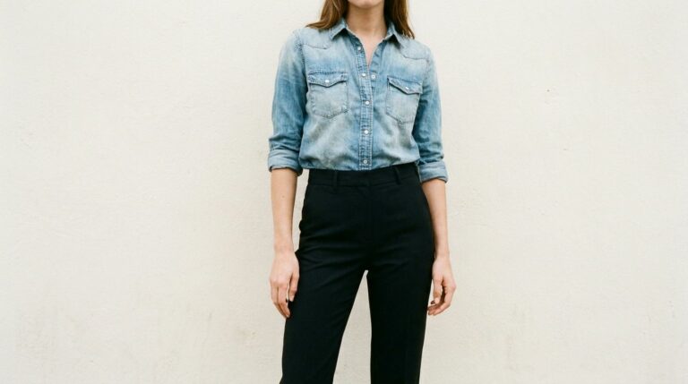 Avec quel bas porter la chemise en jean — chemise en jean