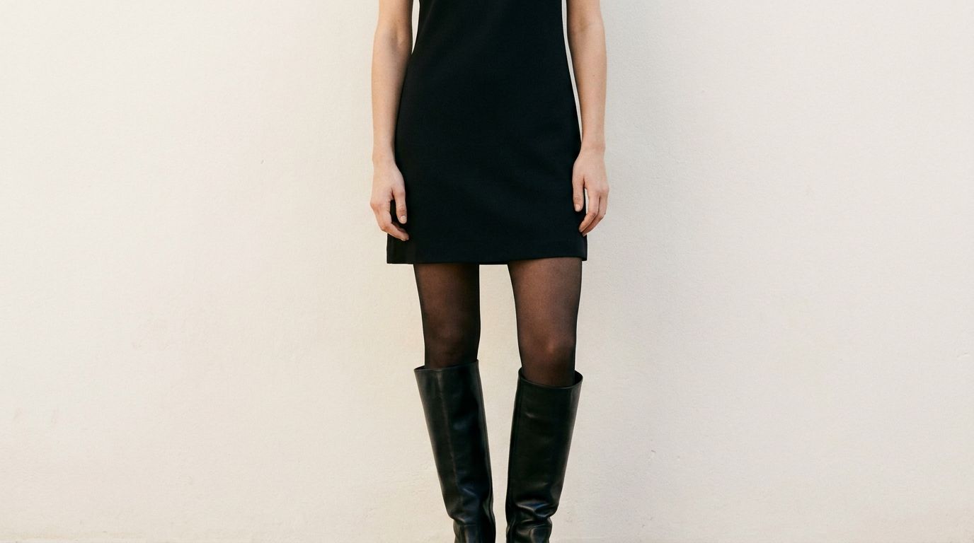 Quelle couleur de chaussure avec une robe noire — robe noire hiver