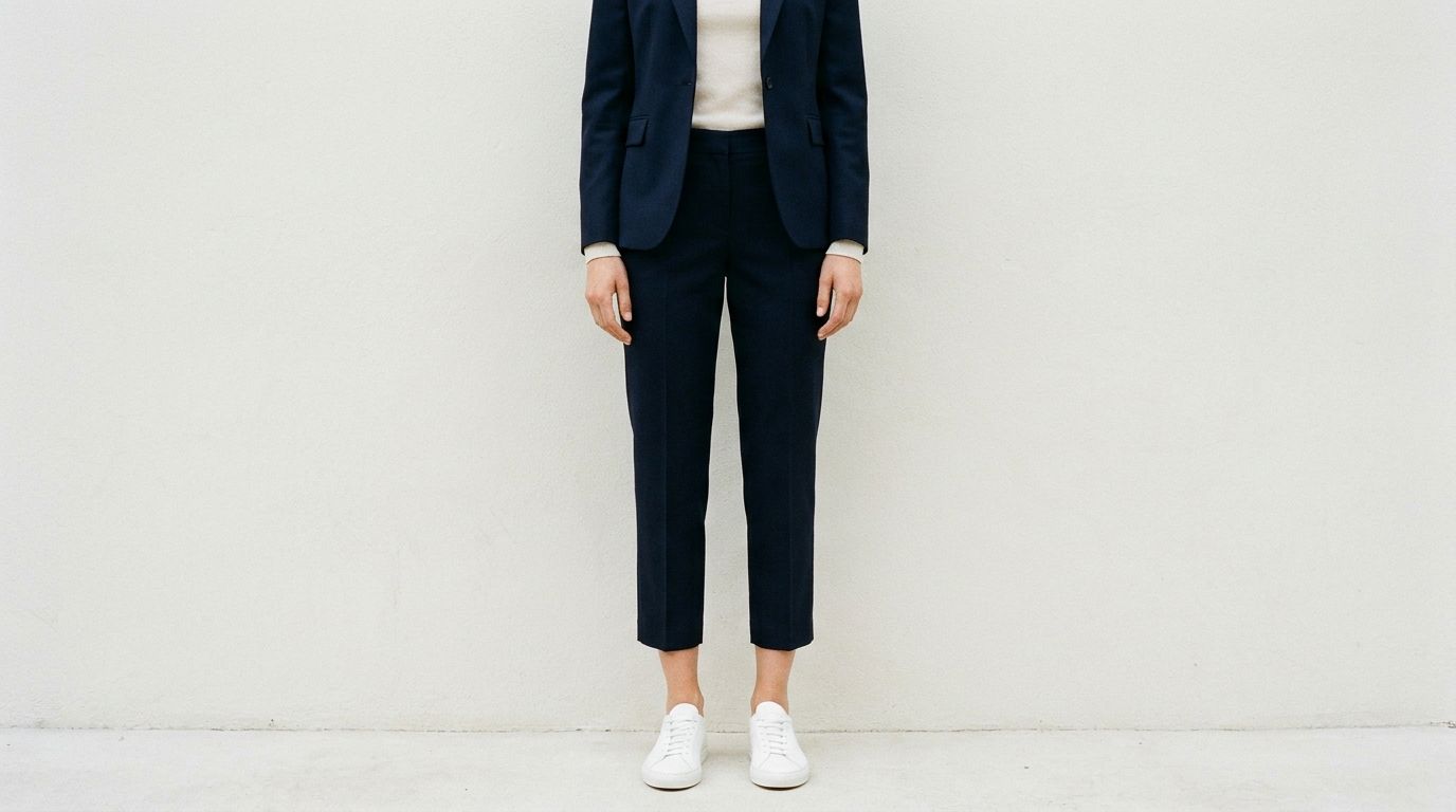 La basket avec un tailleur pantalon — chaussure tailleur pantalon
