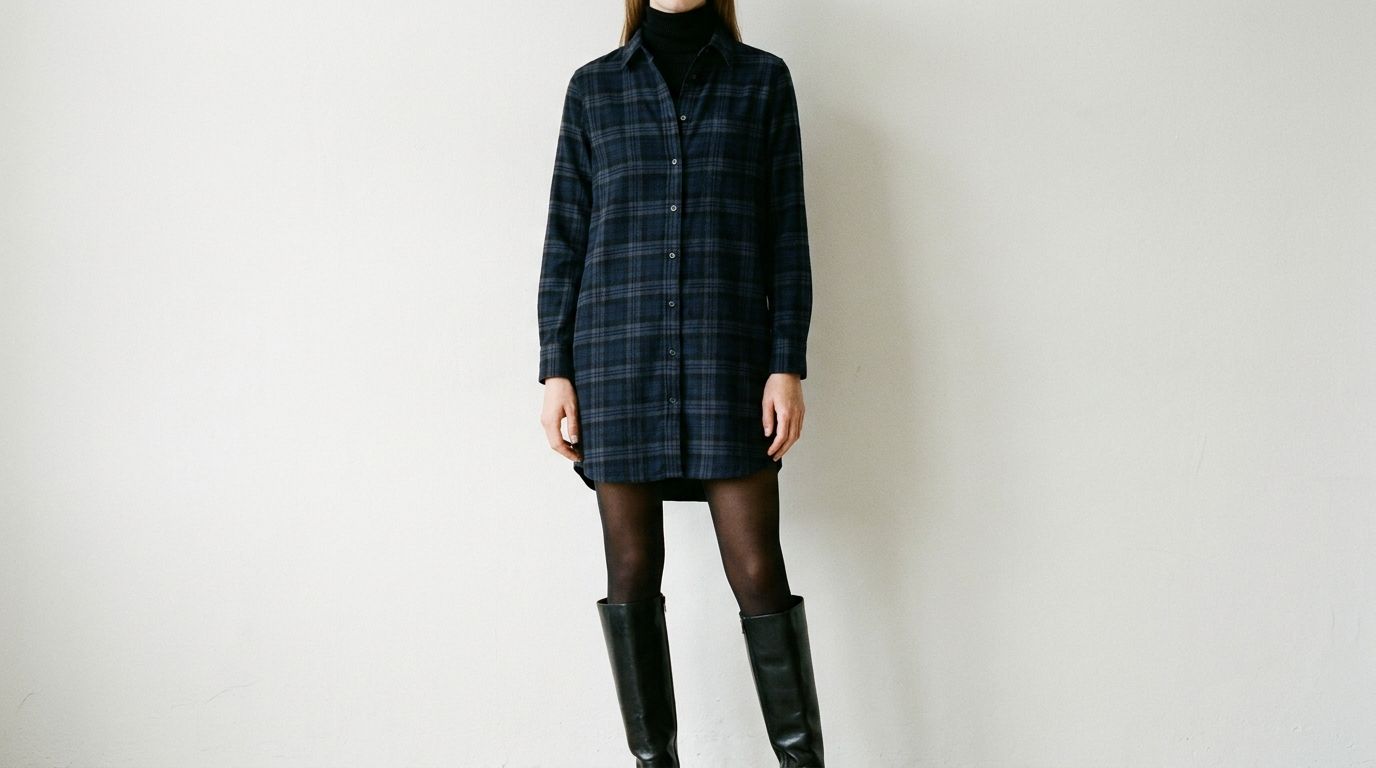 La robe chemise en hiver — robe chemise