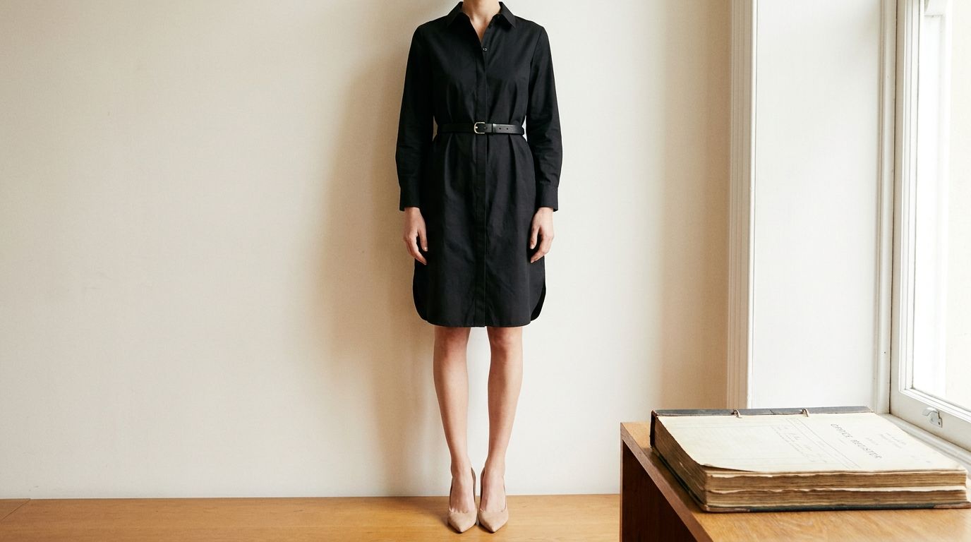 La robe chemise au bureau et en soirée — robe chemise