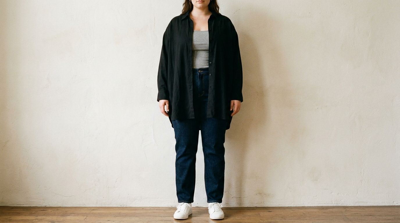 Selon votre morphologie — chemise oversize et jean