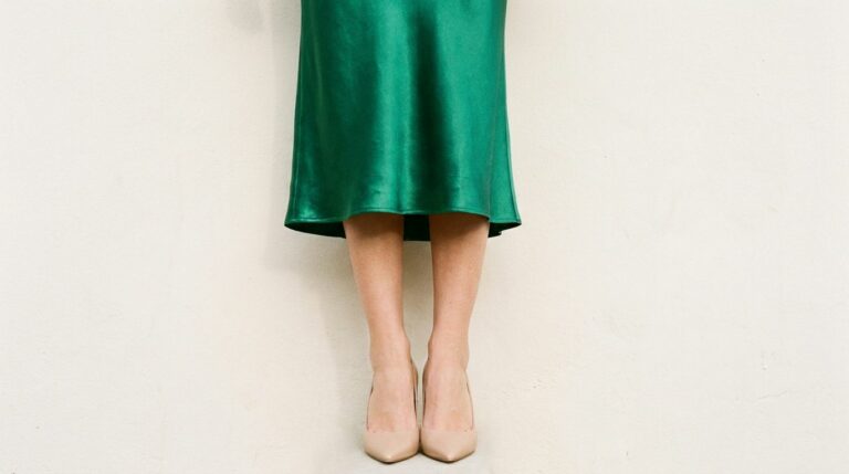 Selon la nuance de vert — chaussure et robe verte