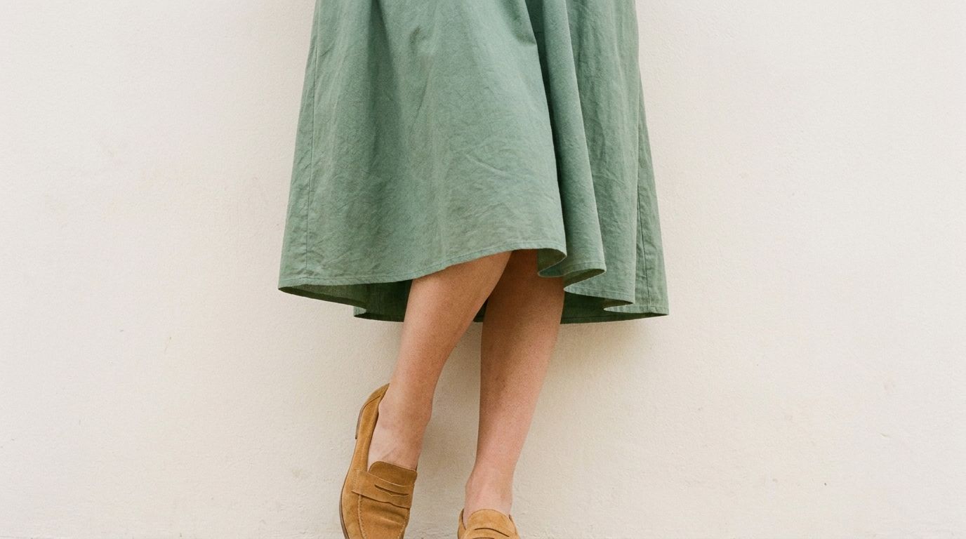 Les couleurs à éviter — chaussure et robe verte