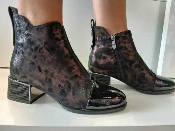 Bottine Metamorfose Baguer en cuir bronze metallise