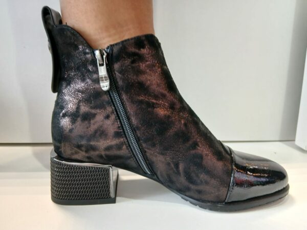 Bottine Metamorfose Baguer en cuir bronze metallise - vue 2