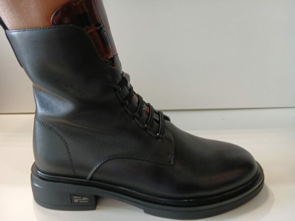 Bottine Metamorfose Bajisme rangers noir a empiecement bordeaux