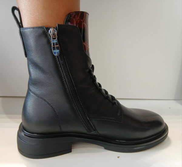 Bottine Metamorfose Bajisme rangers noir a empiecement bordeaux - vue 2
