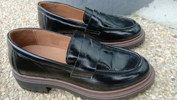Mocassins vernis noirs Etouvelles Coco & Abricot
