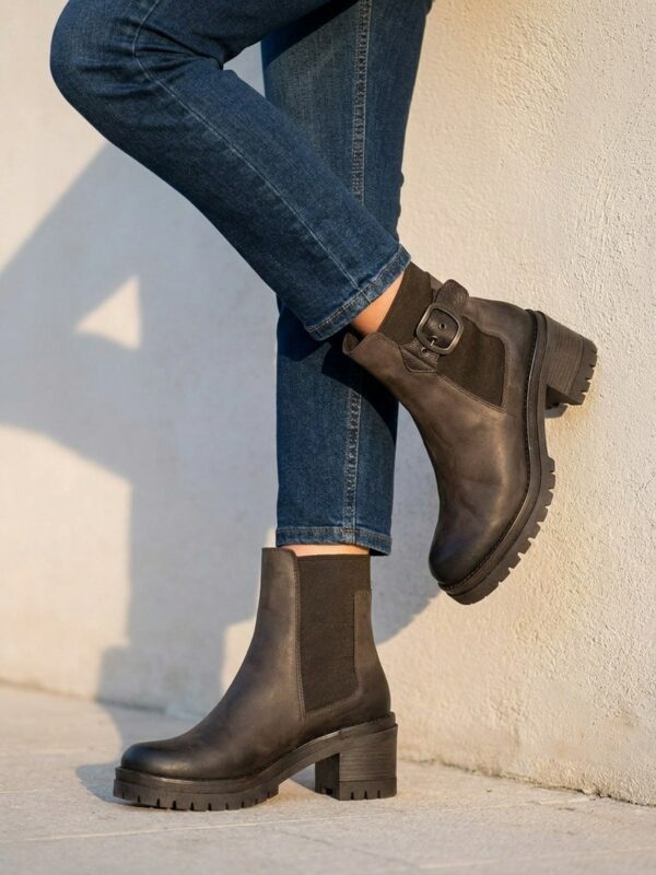 Bottines Coco & Abricot Adlington Antracite, vue portée