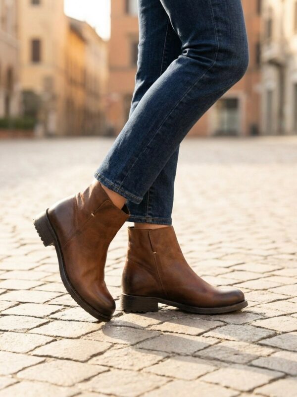 Bottines Coco & Abricot Amanvillers Cognac, vue portée