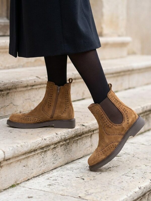 Bottines SALFRANS CROUTE - Cognac