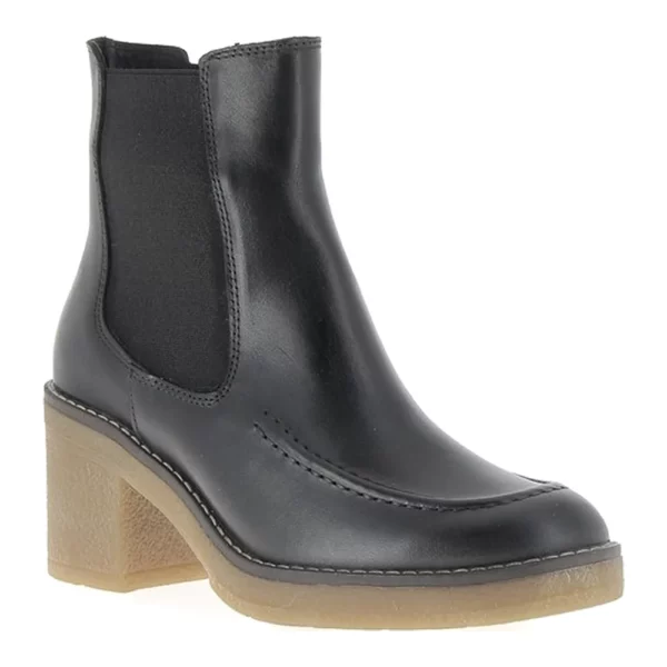 Bottines à talons semelle crêpe ETIVAL UYGUNER Noir, vue de trois quarts