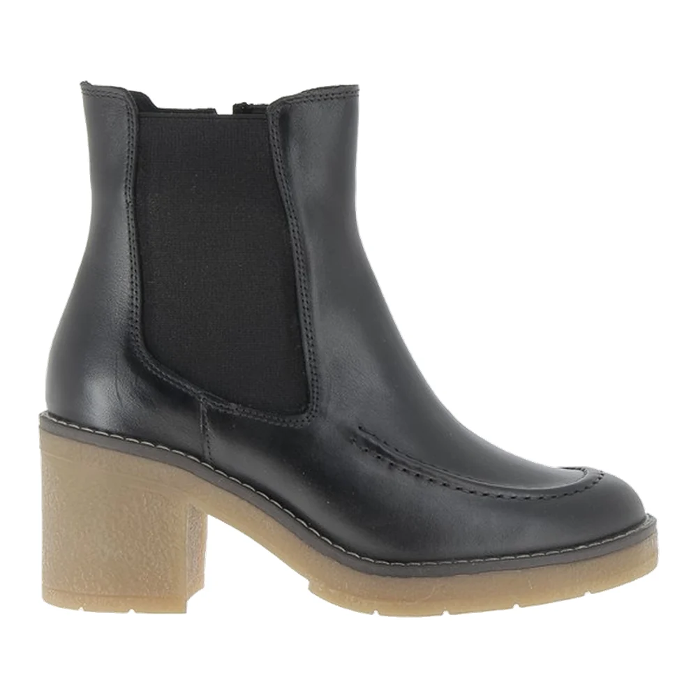 Bottines à talons semelle crêpe ETIVAL UYGUNER Noir, vue de côté