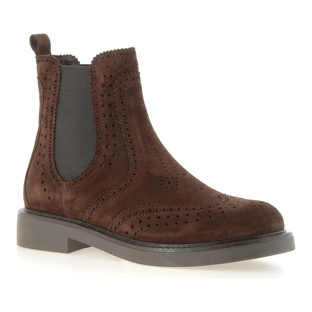 Bottines SALFRANS CROUTE Chocolat, vue de trois quarts